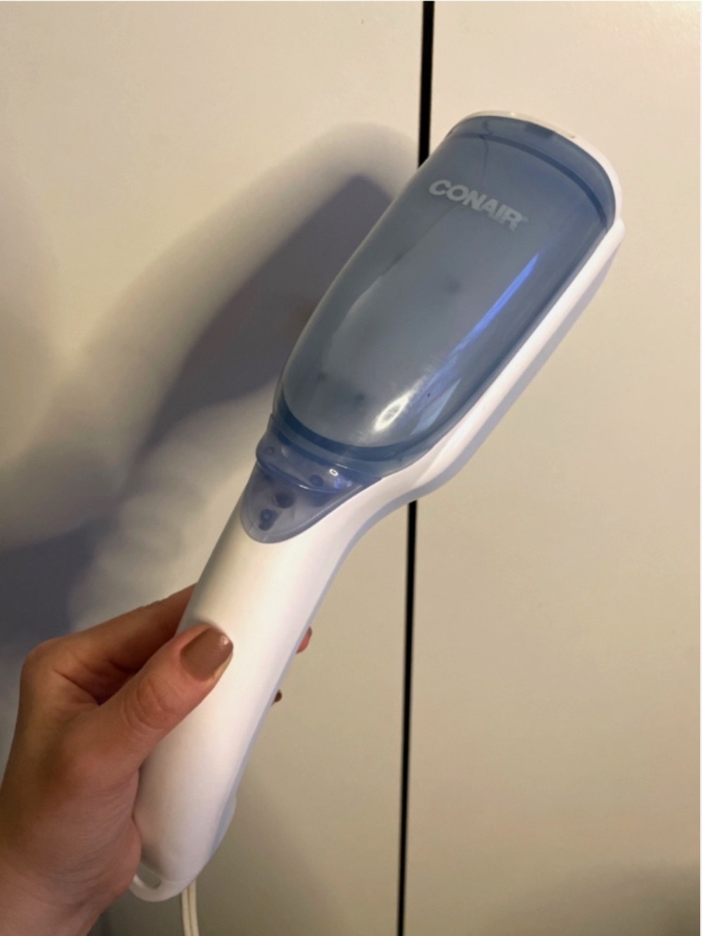 Conair handheld garment steamer for clothes in White
